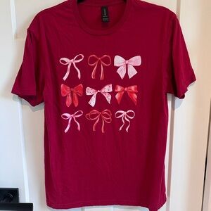 Red Bow Graphic T-Shirt